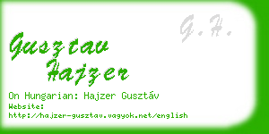 gusztav hajzer business card