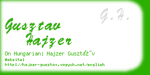 gusztav hajzer business card